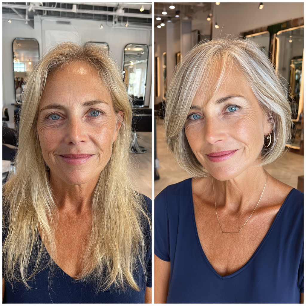Chic Light Blonde Textured Bob with Subtle Layers