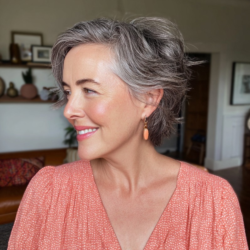 Chic Layered Textured Cut with Soft Highlights