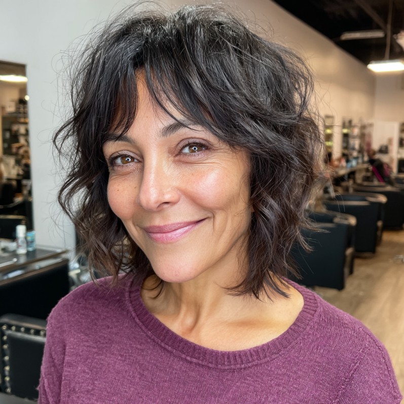 Modern Textured Shoulder-Length Cut with Soft Waves