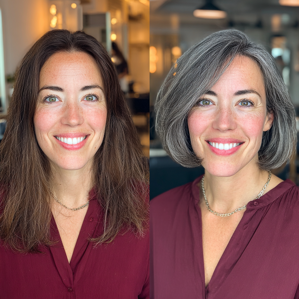 Playful Grey Bob with Soft Volume and Subtle Layers