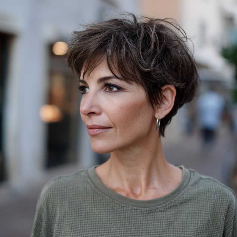 Softly Textured Short Cut with Gentle Volume