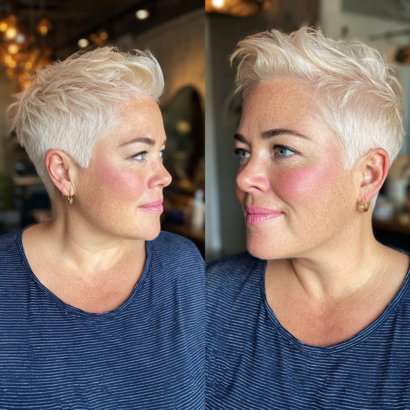Stylish Short Pixie with Textured Layers