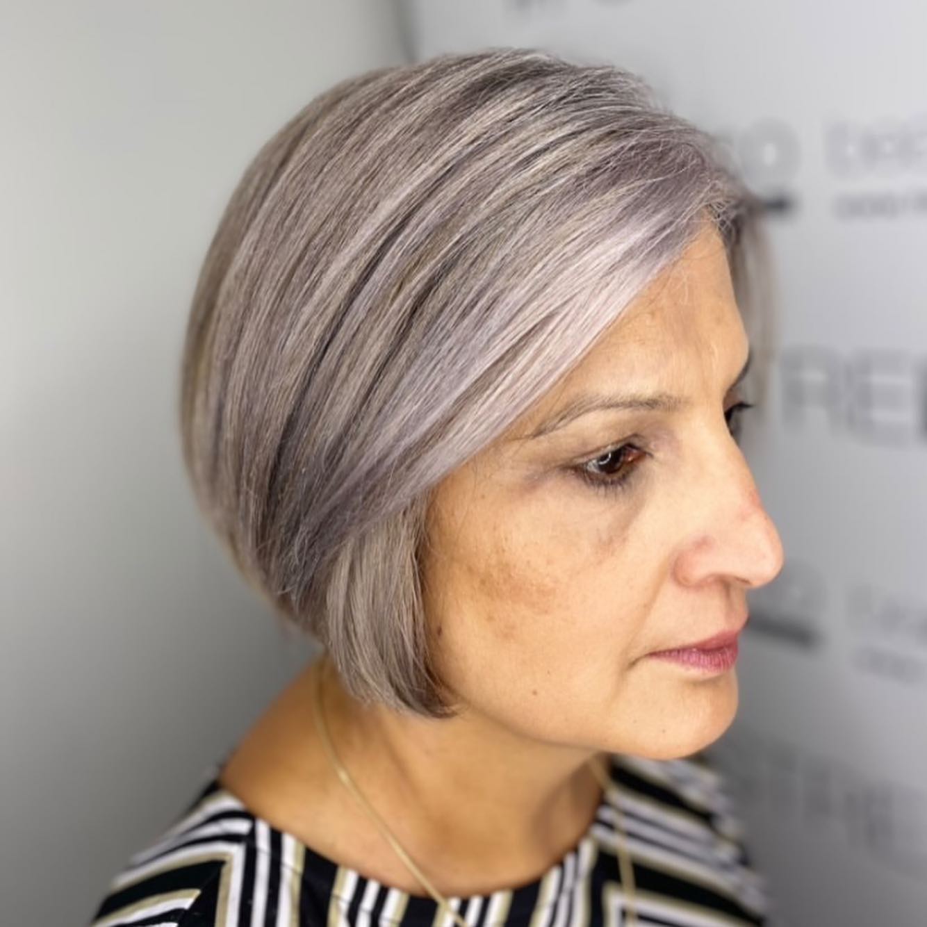 Stylish Softly Angled Bob with Subtle Highlights