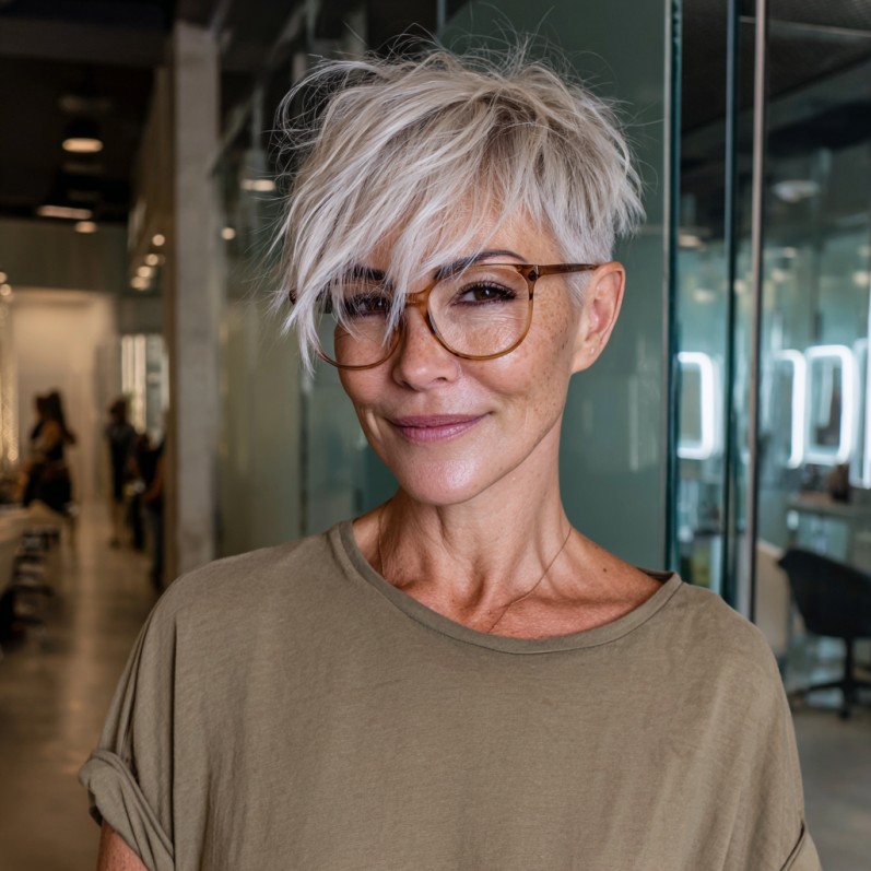 Stylish Textured Short Pixie with Wispy Layers