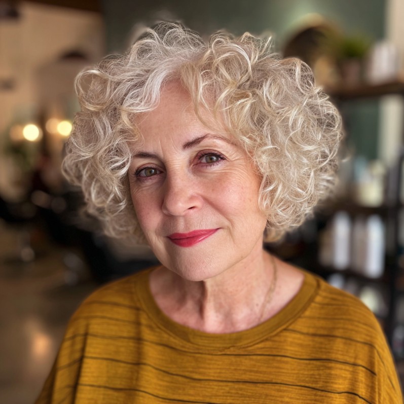 Charming Soft Curly Bob with Defined Curls