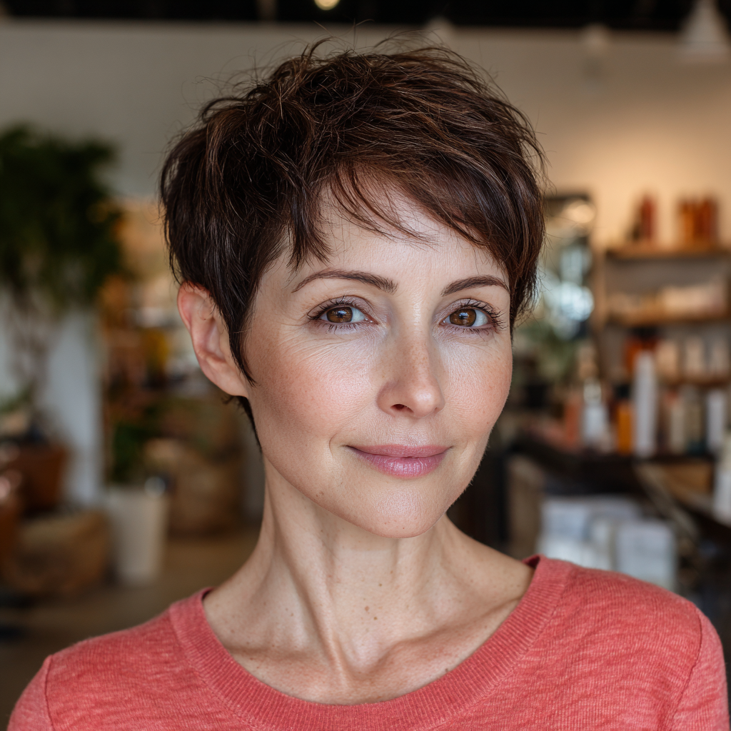 Chic Textured Pixie Cut with Subtle Layers