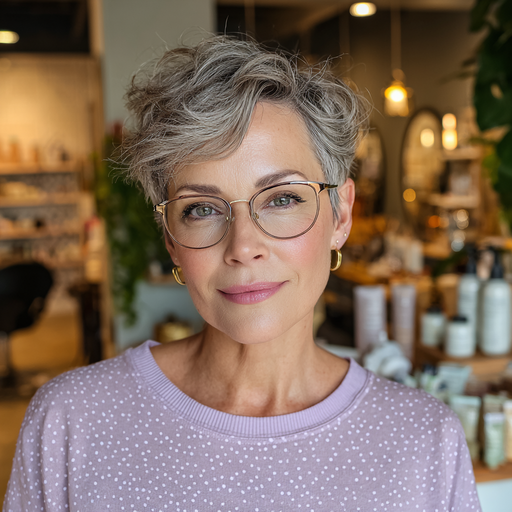 Chic Textured Pixie with Soft Curls