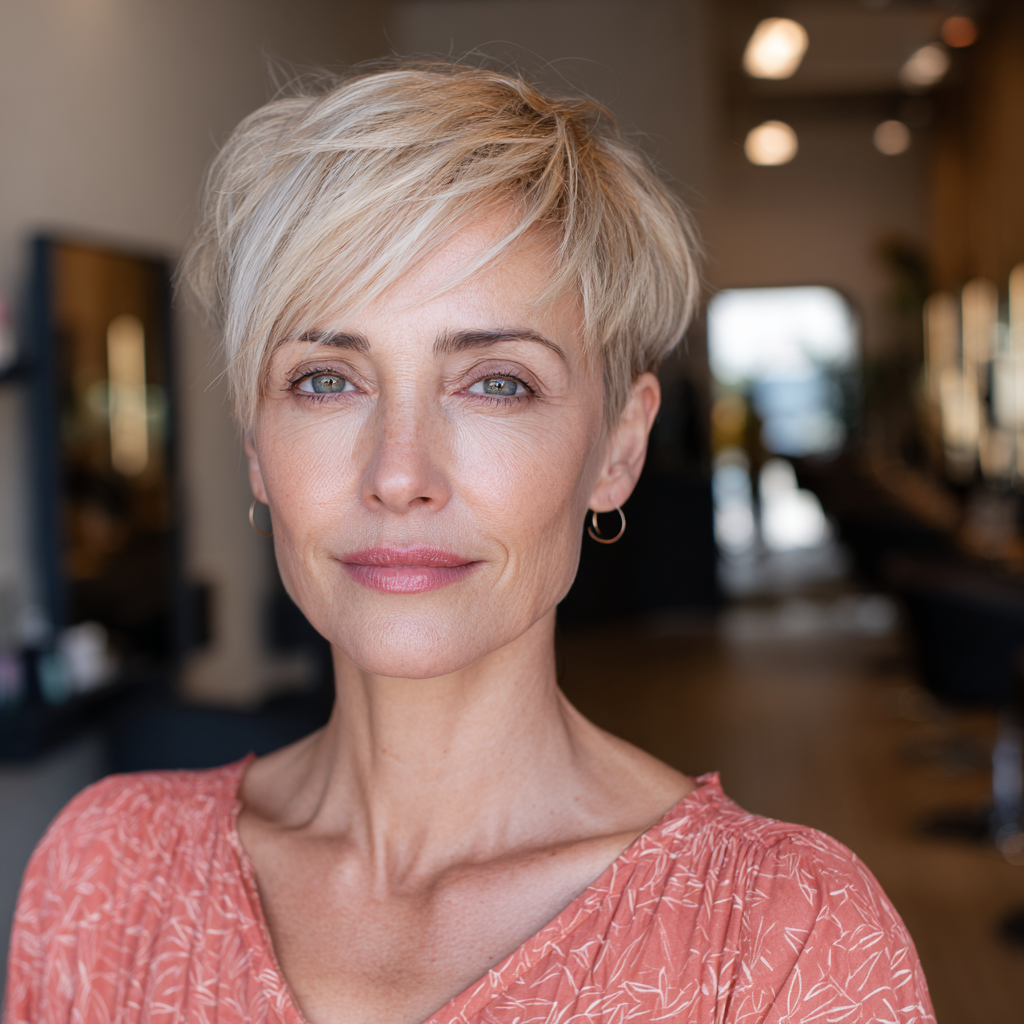 Chic Textured Pixie with Subtle Face-Framing Layers