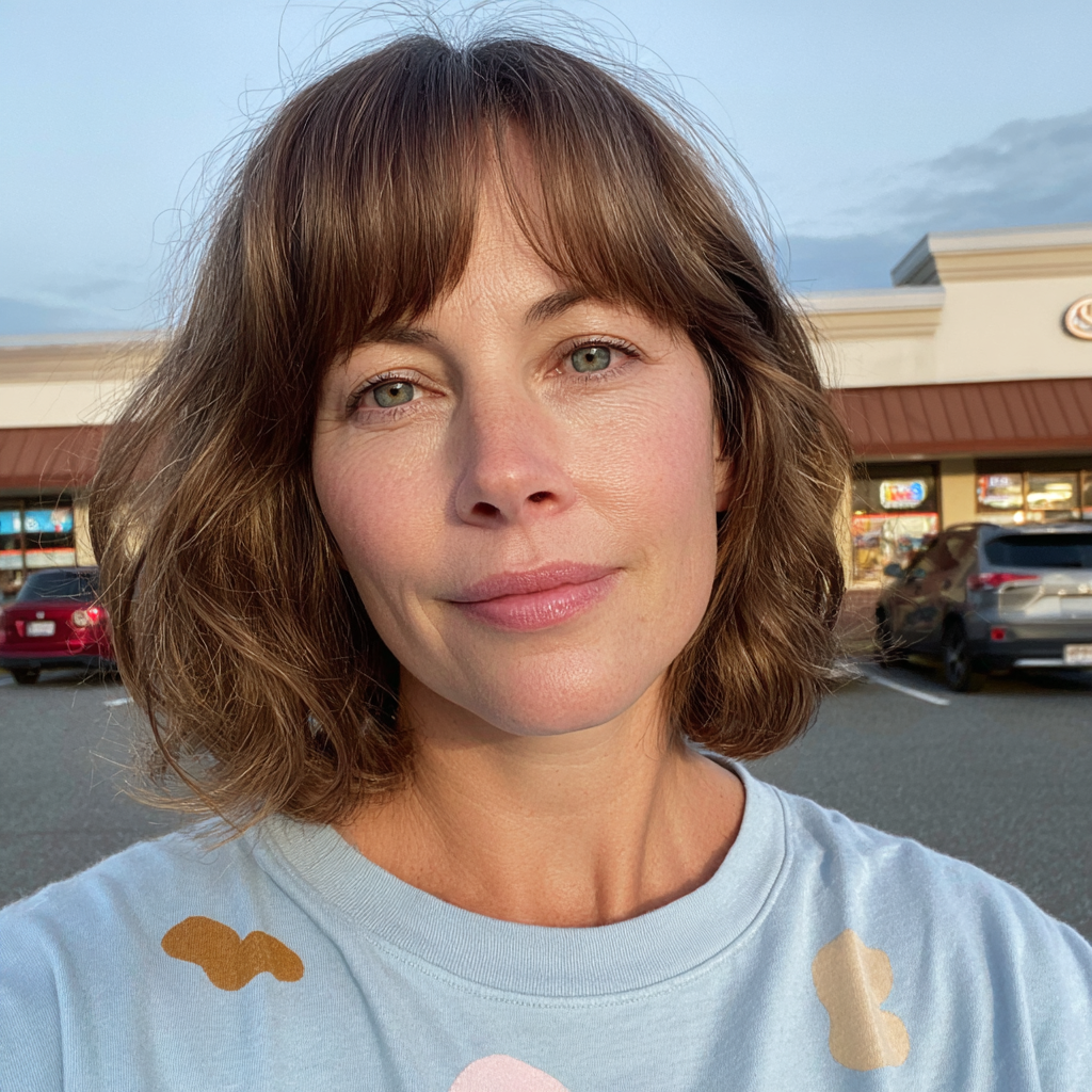 Modern Textured Bob with Soft Curtain Bangs