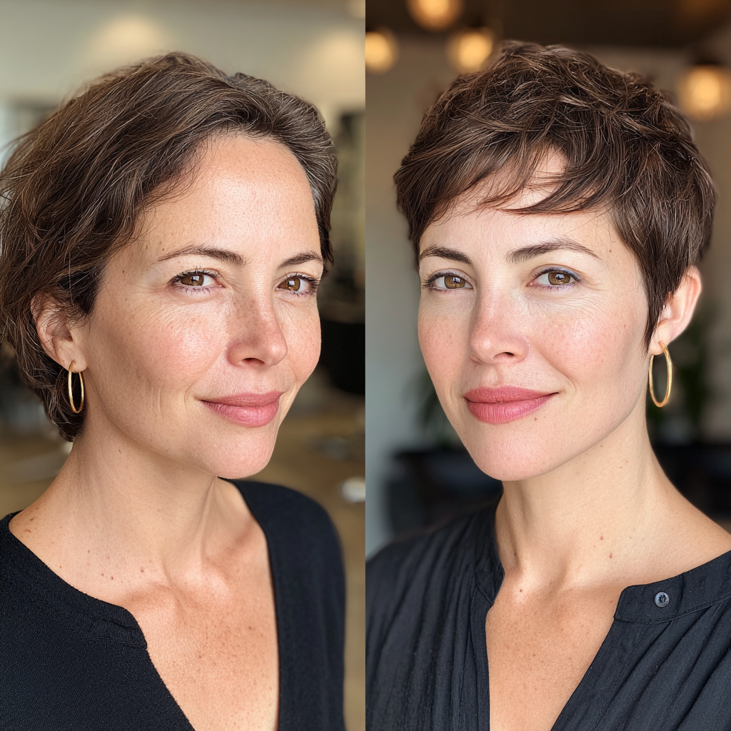 Modern Textured Pixie with Soft Side-Swept Bangs