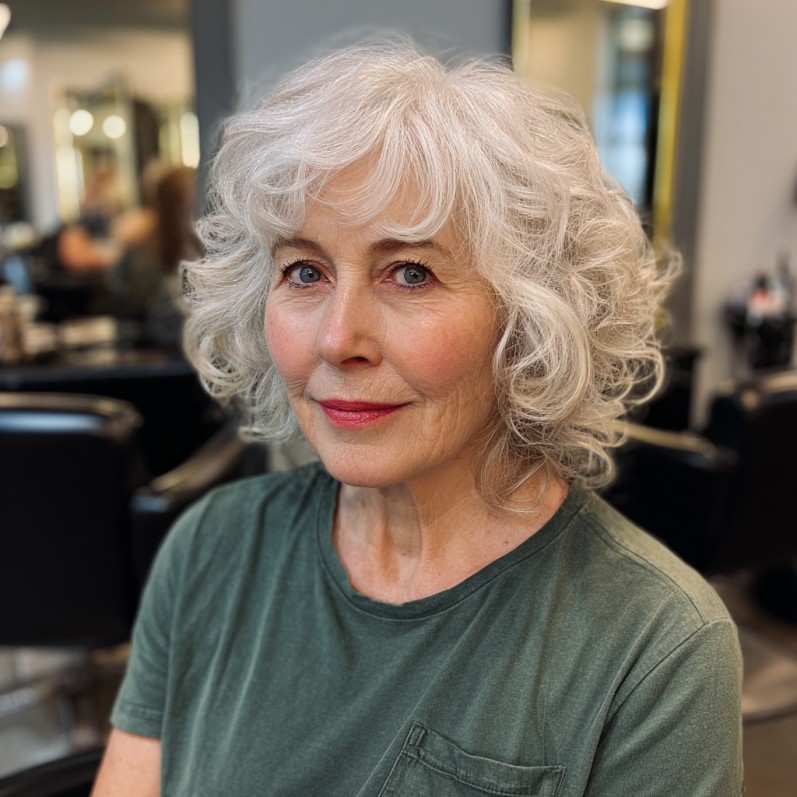 Soft Curly Shag with Layered Texture