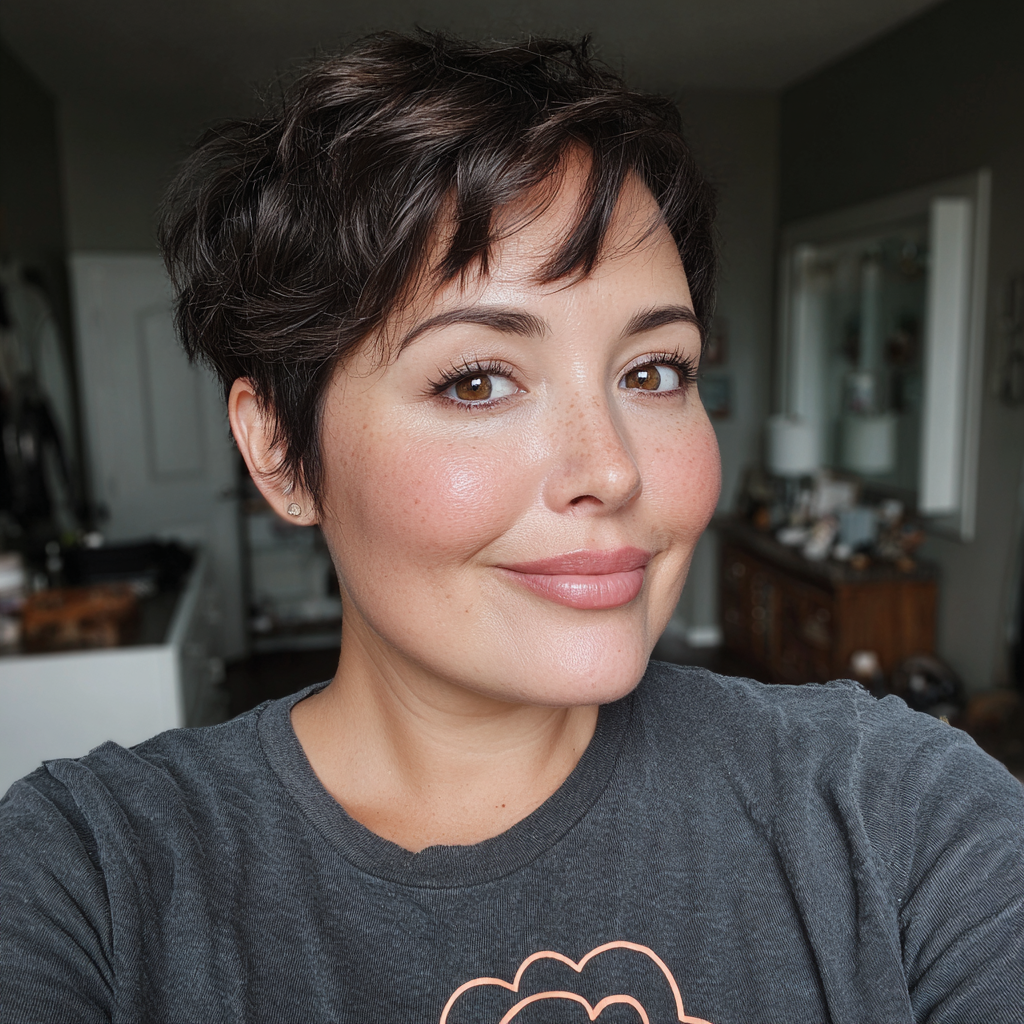 Textured Pixie Cut with Playful Fringe