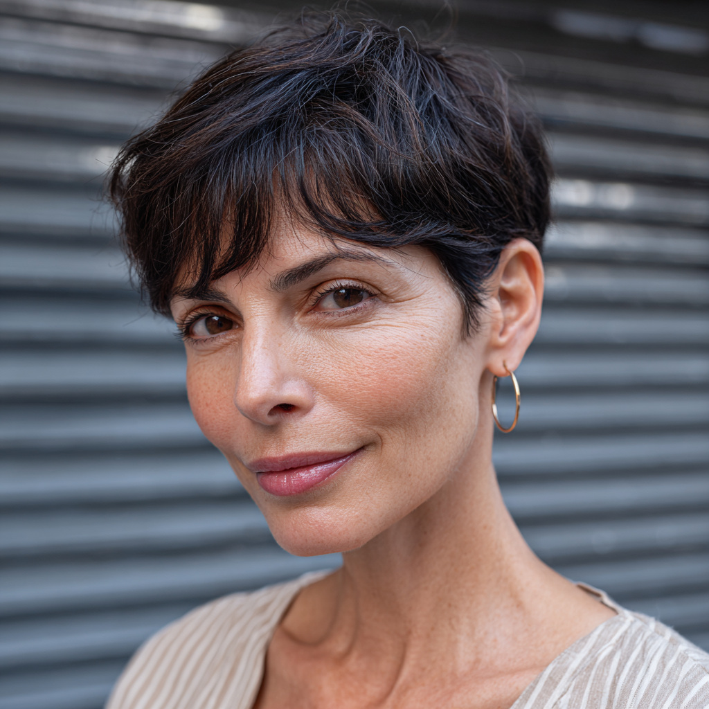 Textured Pixie Cut with Soft Bangs