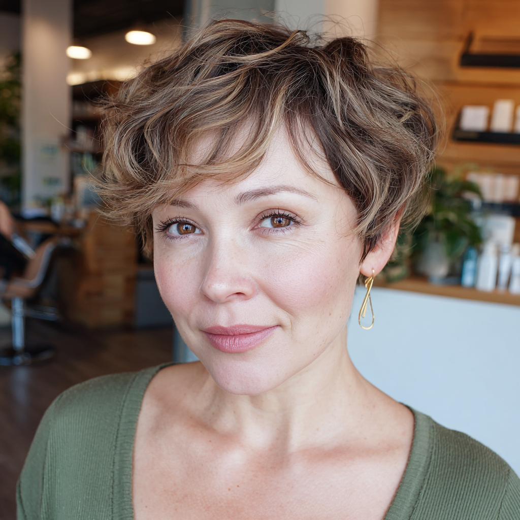 Textured Pixie Cut with Soft Waves