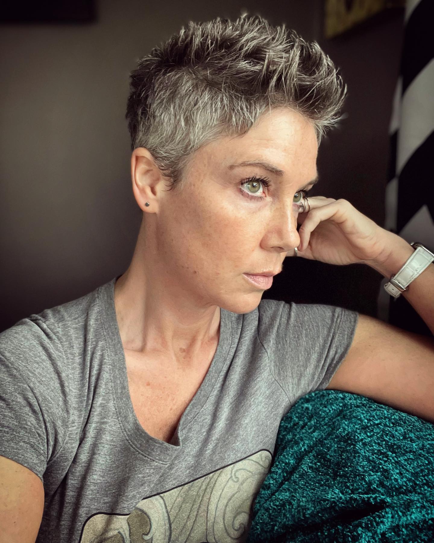 Bold Textured Pixie Cut with Playful Spikes