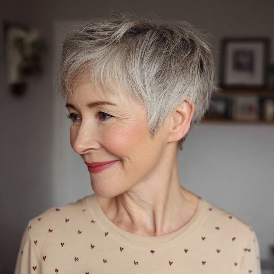 Chic Piecey Pixie with Soft Texture