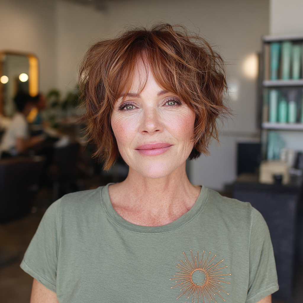 Chic Textured Bixie Shag with Effortless Volume