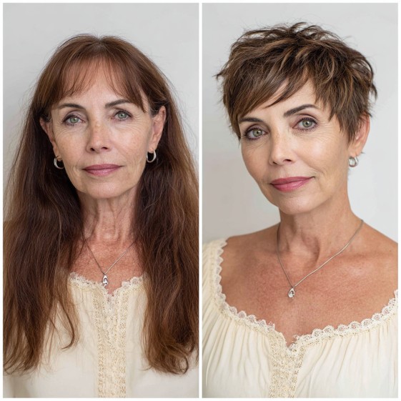 chic textured messy pixie cut