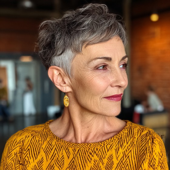 Chic Textured Pixie Cut with Defined Layers