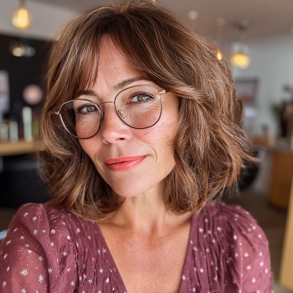 Chic Tousled Bob with Soft Bangs