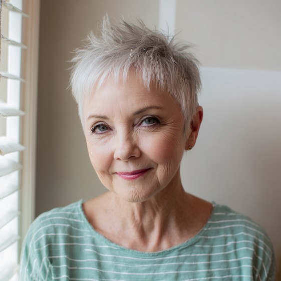 Edgy Textured Pixie Cut with Piecey Layers