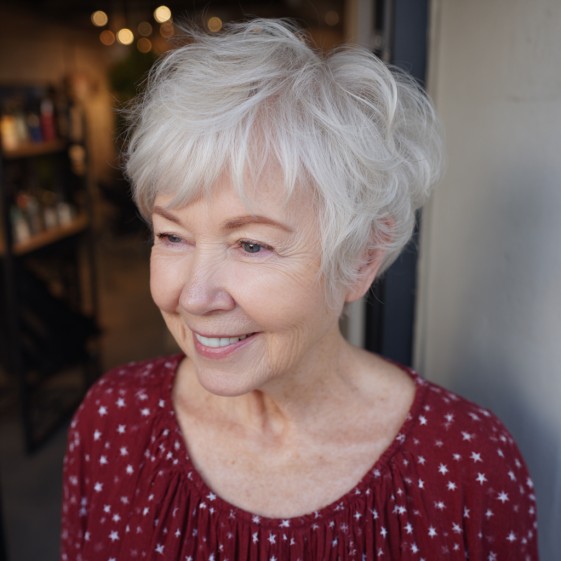 Softly Textured Pixie Cut with Playful Layers