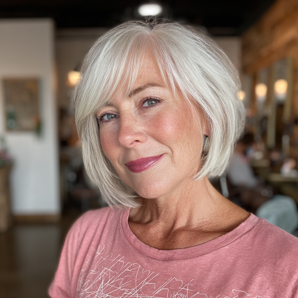 Stylish Blunt Bob with Soft Face-Framing Bangs