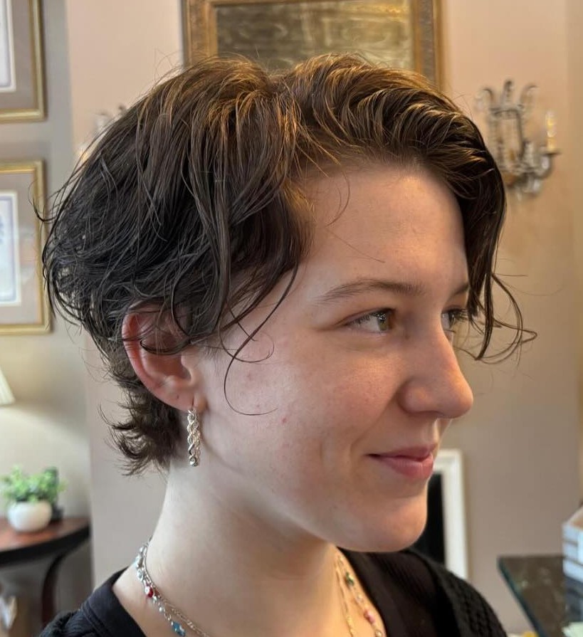 Textured Messy Pixie with Soft Waves