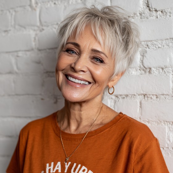 Textured Silver Pixie Cut with Soft Layers