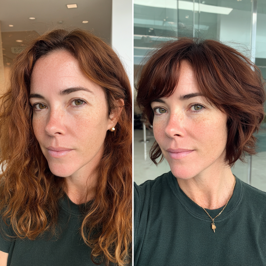 Vibrant Copper Bixie Shag with Soft Waves