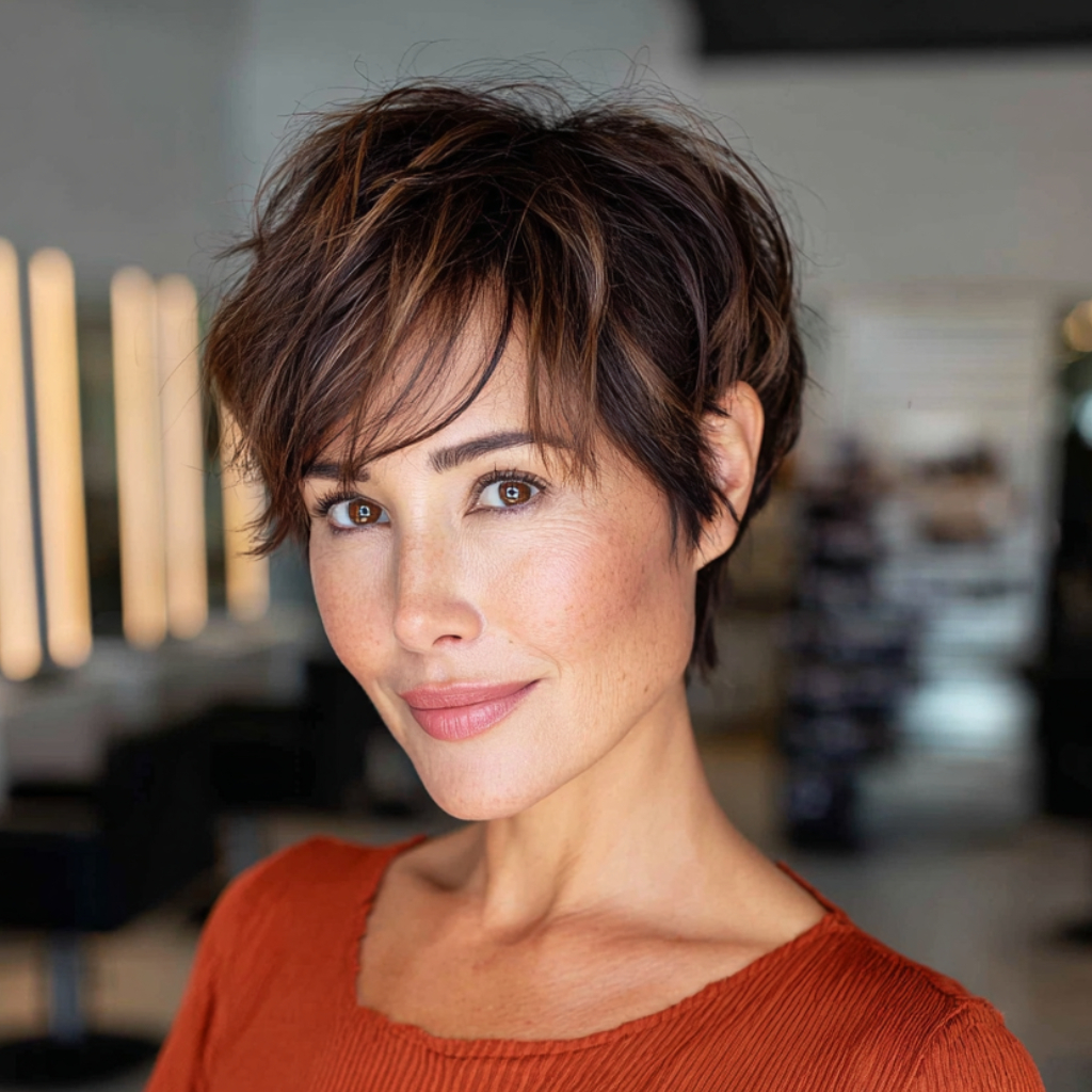Textured Pixie Cut with Subtle Highlights