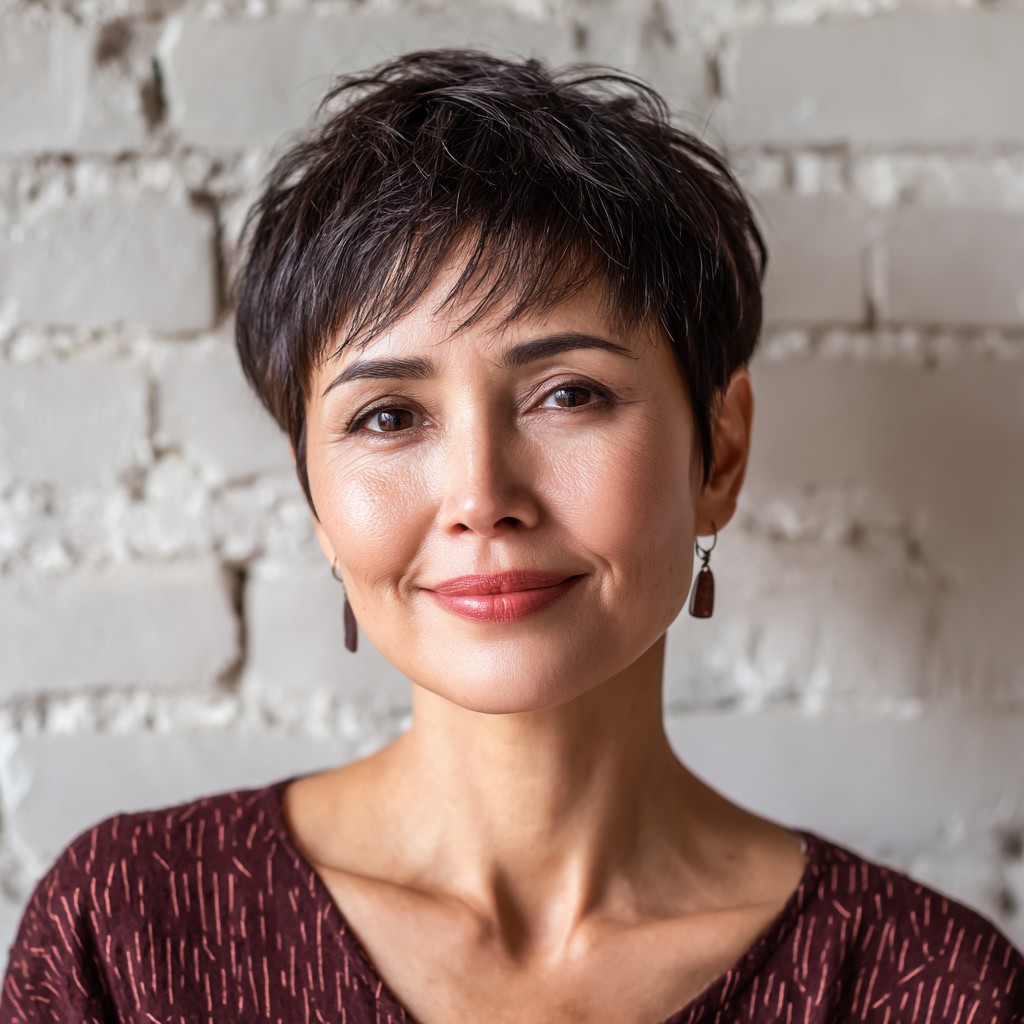 Chic Textured Pixie Cut with Subtle Layers