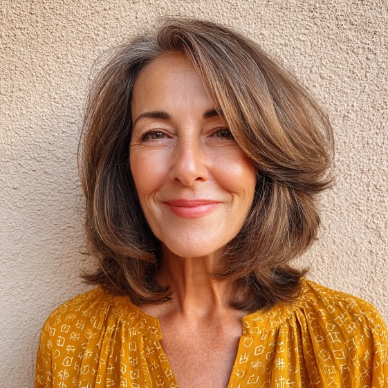 Chic Layered Shoulder-Length Cut with Soft Movement