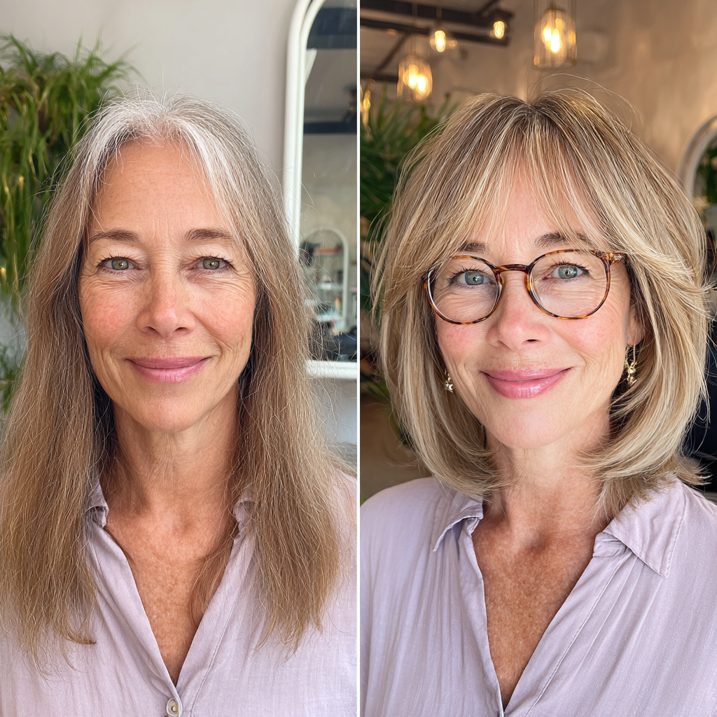 Elegant Layered Bob with Subtle Highlights