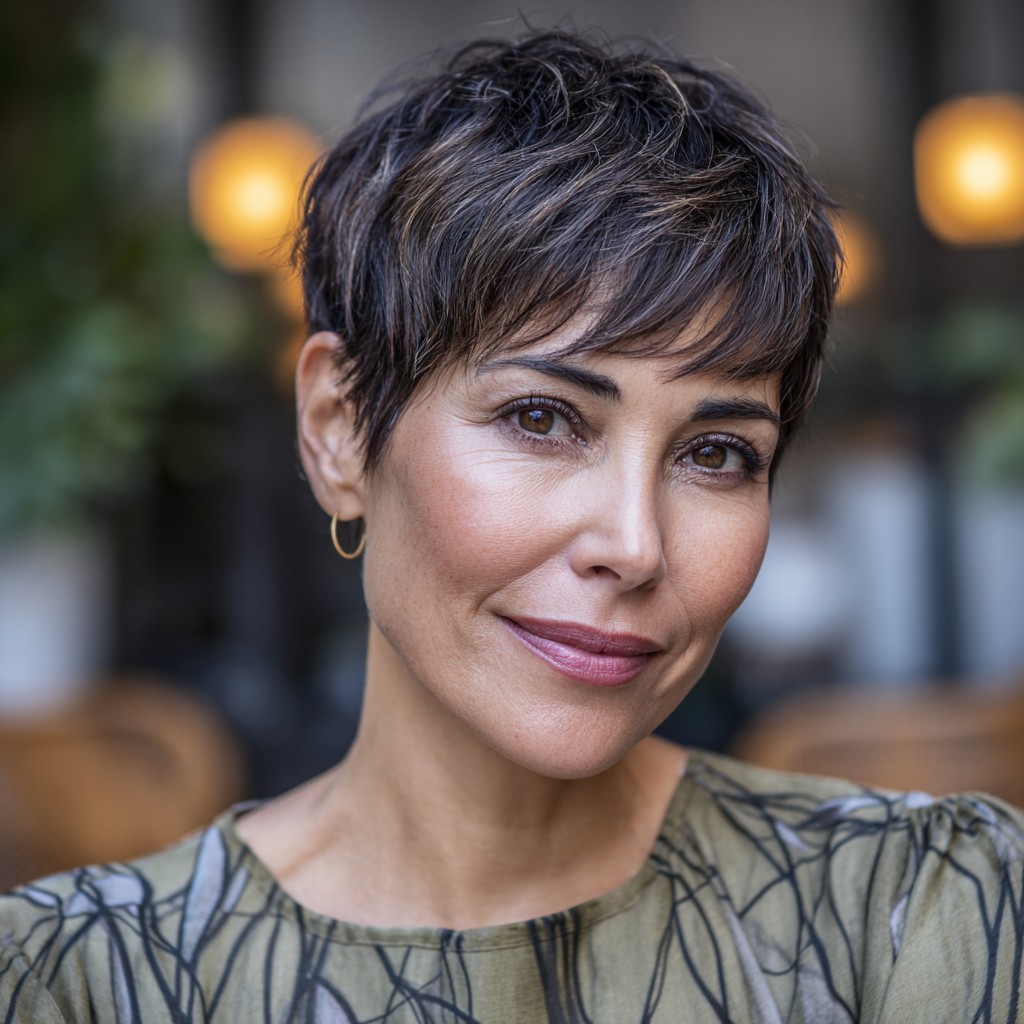 Textured Pixie Cut with Soft Bangs
