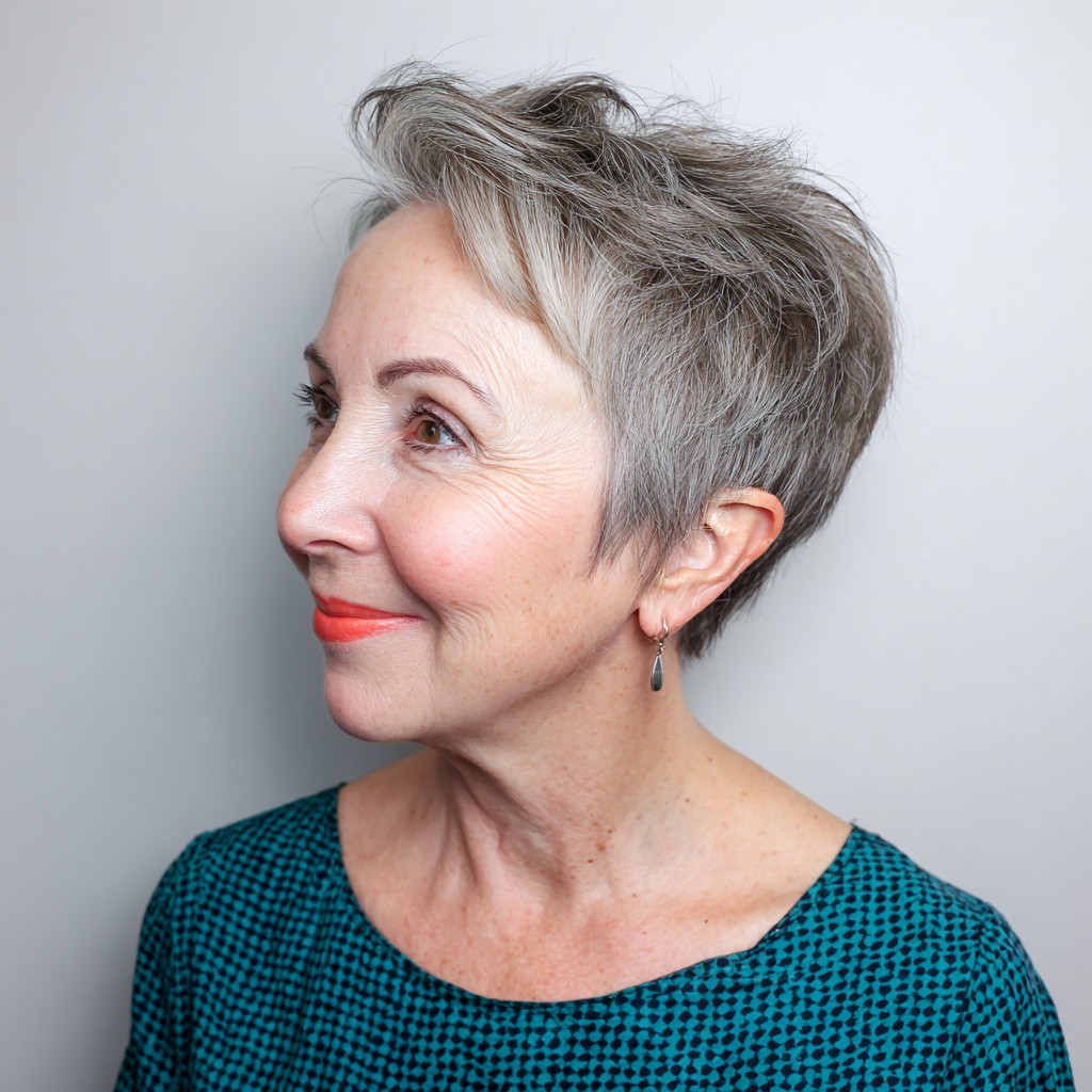 Chic Textured Pixie Cut with Soft Layers