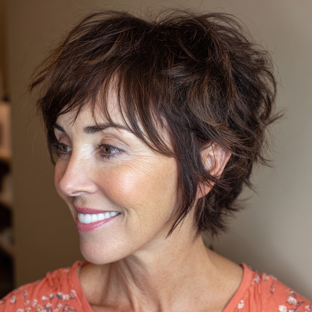 Choppy Textured Mixie Shag with Effortless Volume