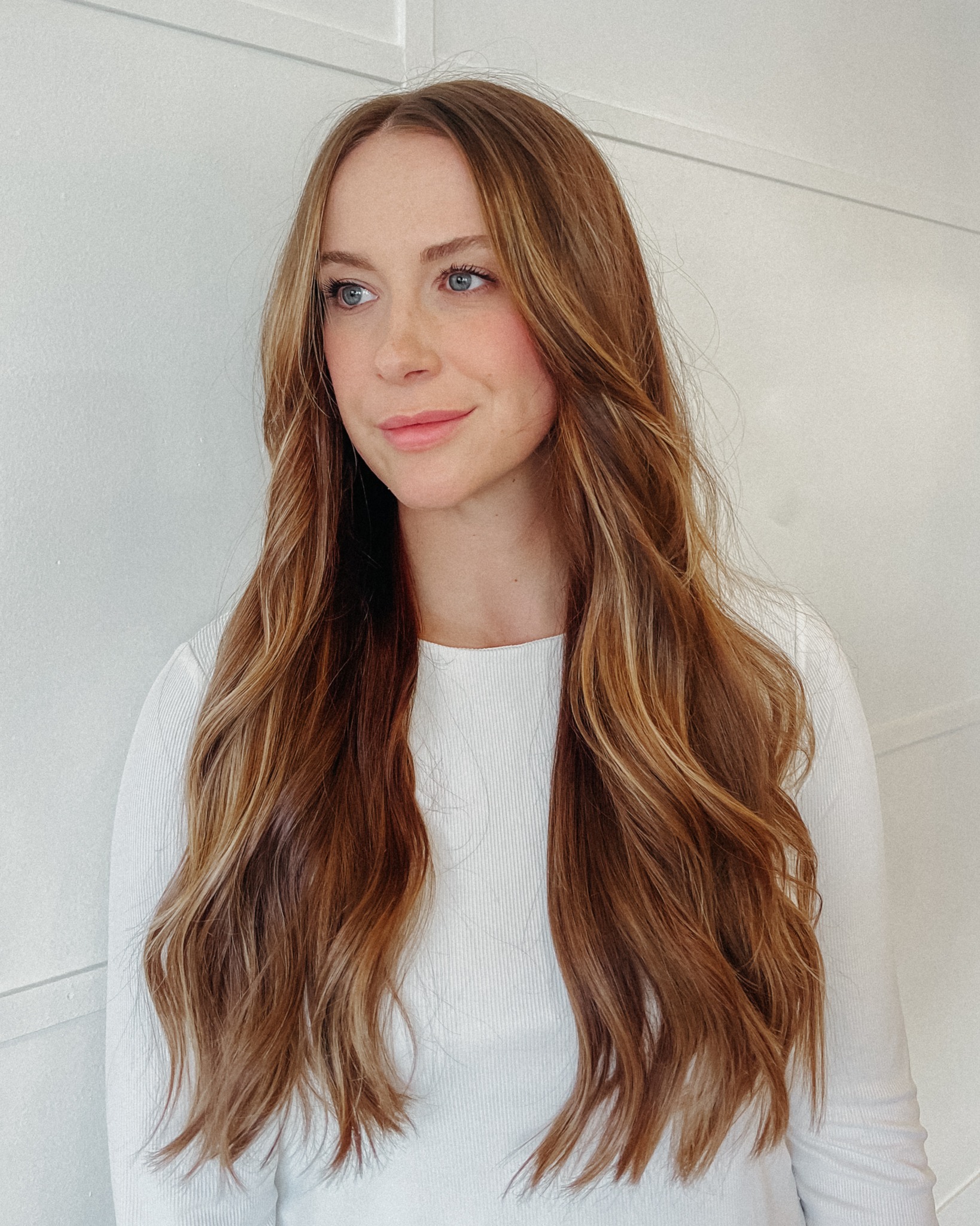 Elegant Long Layers with Subtle Caramel Highlights