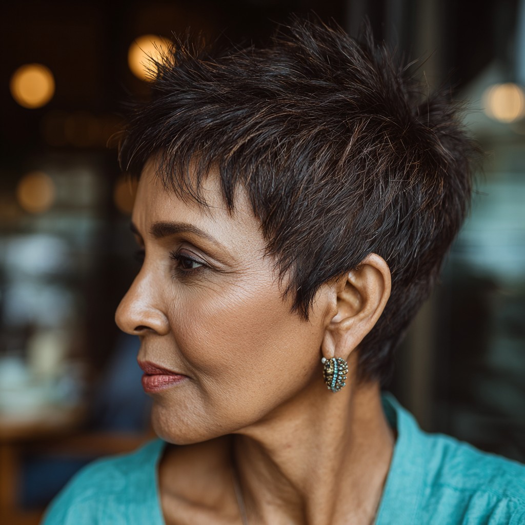 Modern Textured Pixie Shag with Choppy Layers