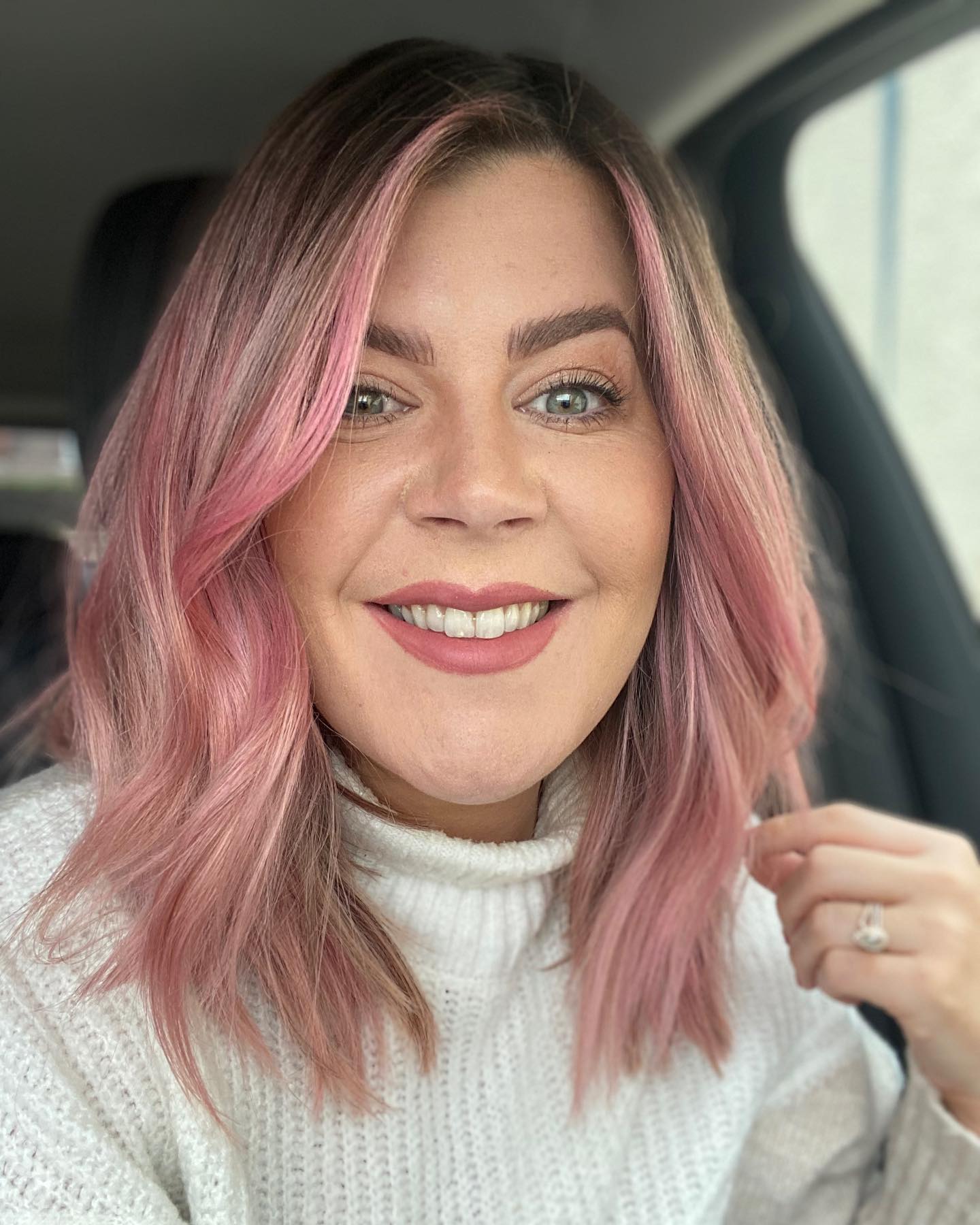 Soft Blush Waves with Subtle Layers