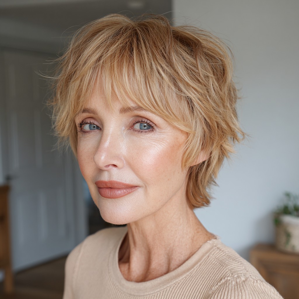 Soft Textured Mixie Shag with Fringed Layers