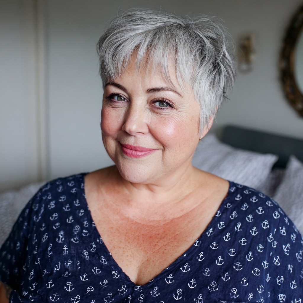 Stylish Silver Mixie Shag with Playful Texture