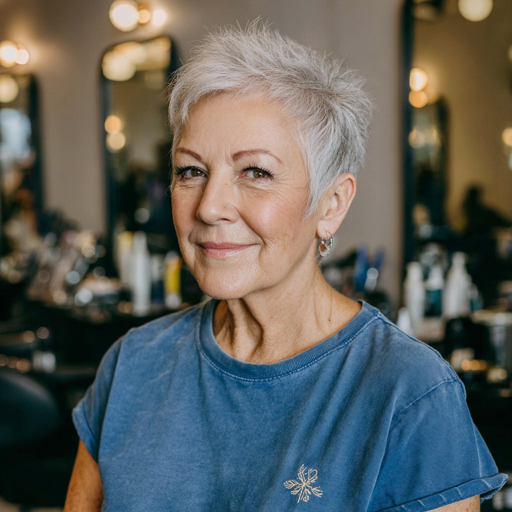 Textured Short Pixie Cut with Effortless Volume