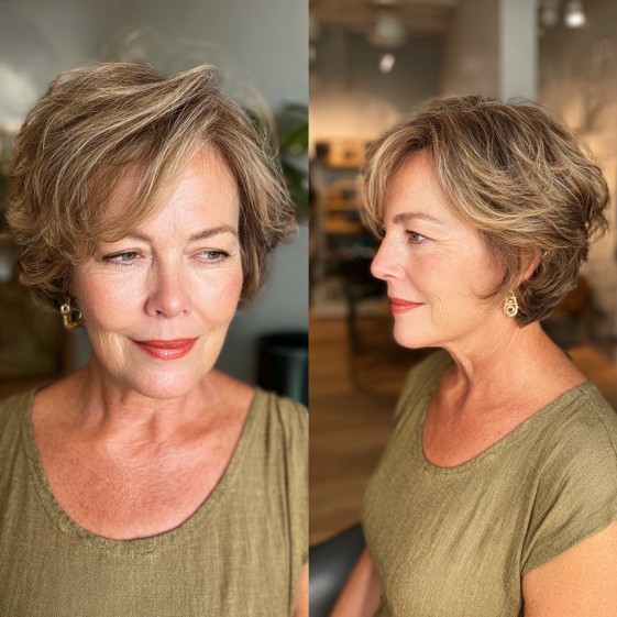 Chic Textured Short Bob with Soft Volume