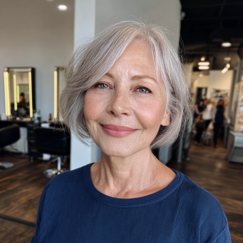 Chic Textured Floating Bob with Soft Layers