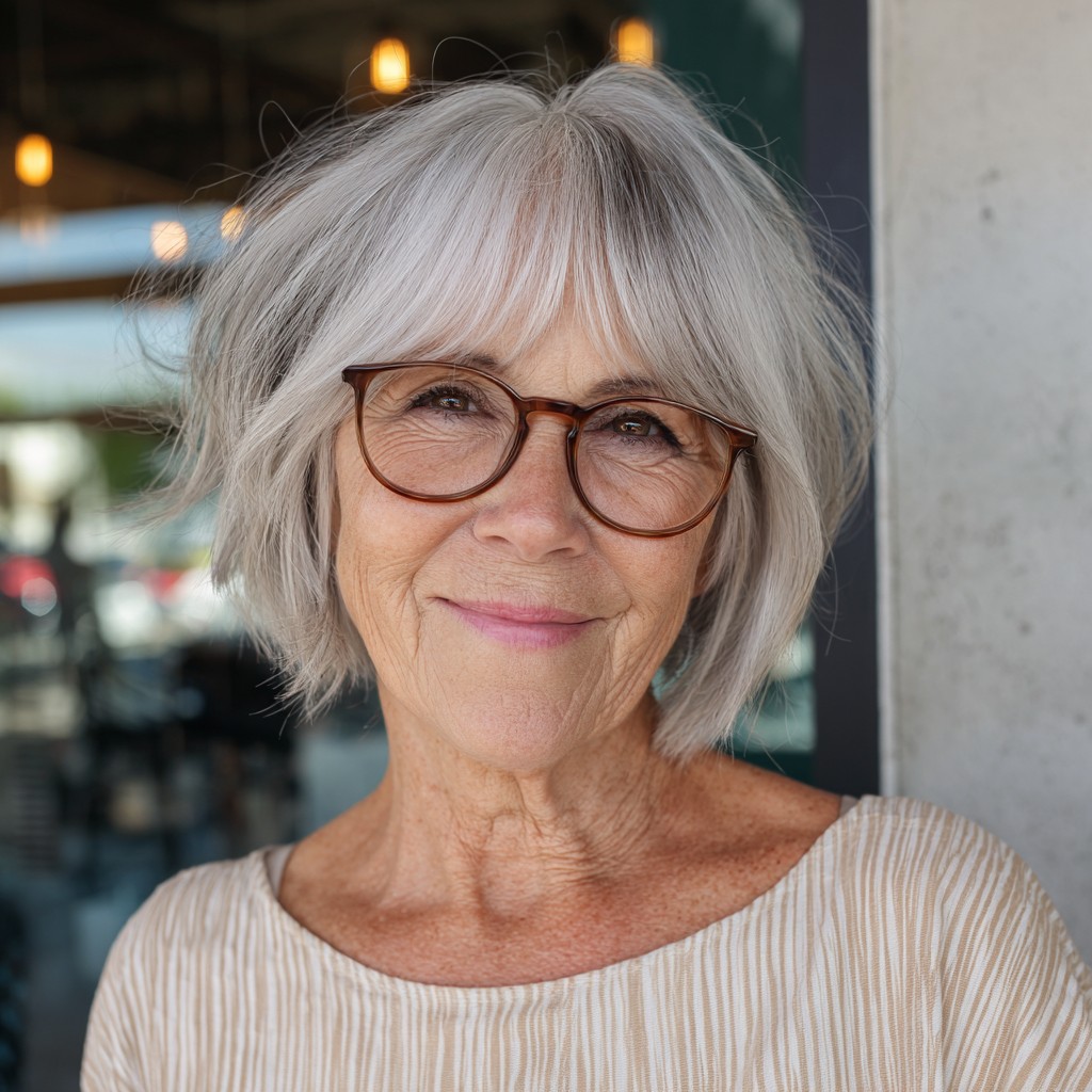 Playful Textured Shaggy Bob with Feathered Ends