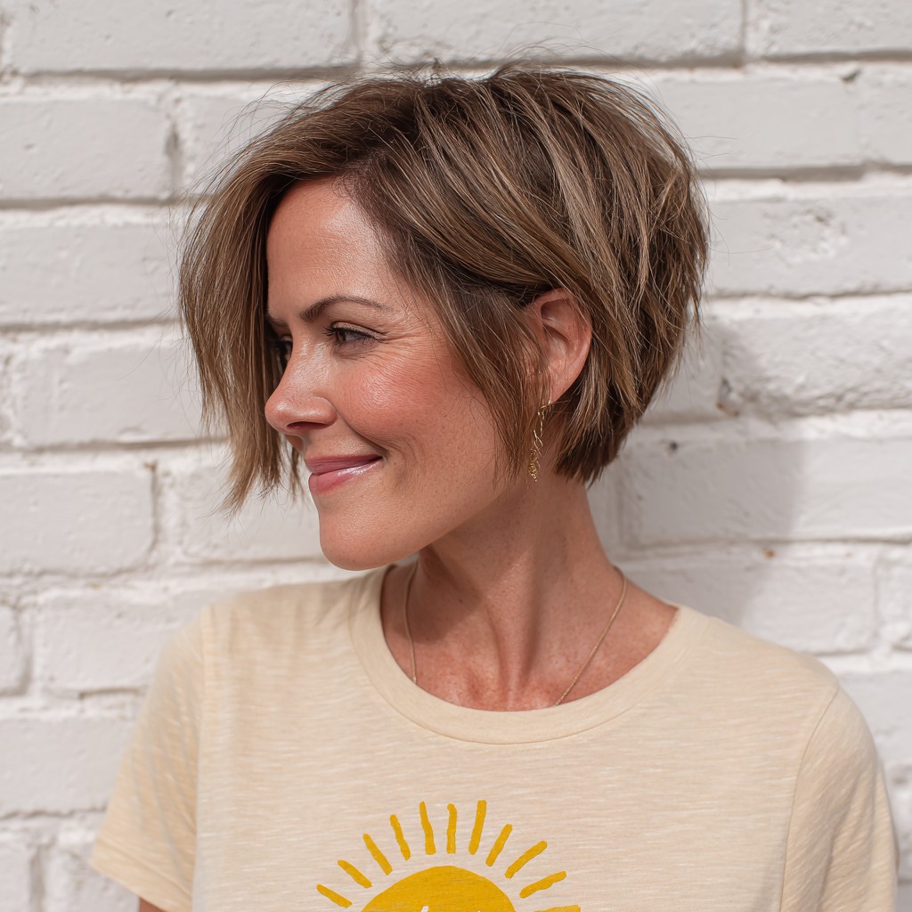 Modern Textured Pixie Cut with Subtle Layers