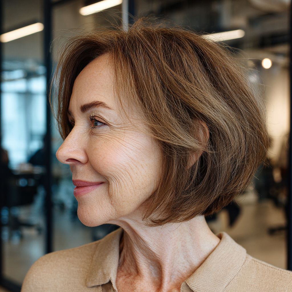 Chic Textured Wedge Bob with Soft Volume