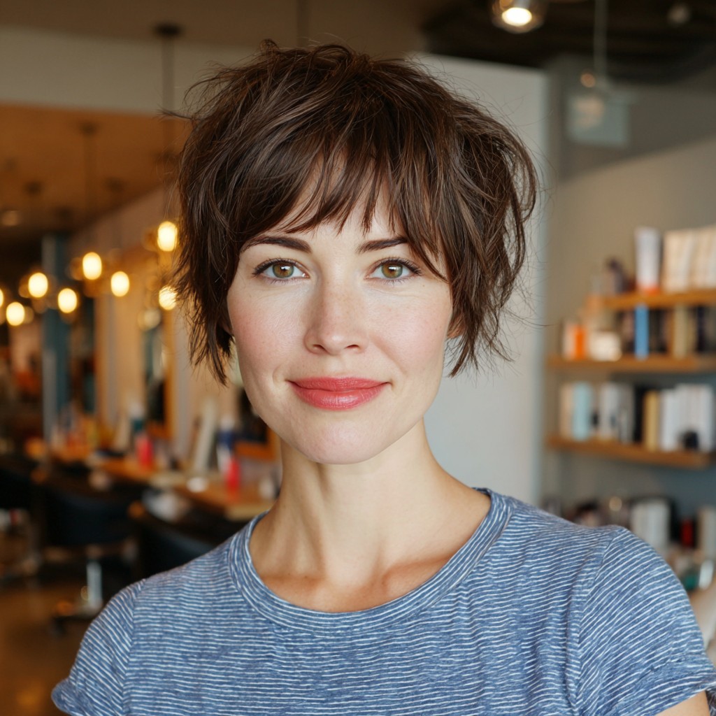 Chic Textured Pixie with Feathered Layers