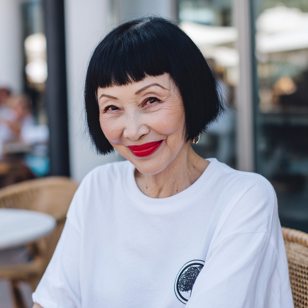 Bold Blunt Baby Bangs with Sleek Bob